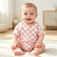 Fabriek Groothandel Zomer Lente Nieuw Ontwerp Zachte Katoenen Stof Baby Romper Unisex Peuterkleding