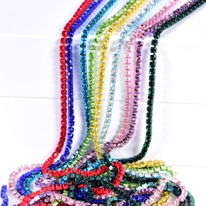 Nouvelle mode Chaînes de strass en cristal de verre à coudre, garniture en strass à coupelle fermée pour la décoration de chaussures et de bottes - Product Image 5