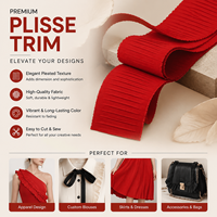 Bande élastique côtelée rouge de 4 cm, qualité commerciale, évacuation de l'humidité, tissage de précision, polyester/nylon, confortable, marque Aoya, couleur unie