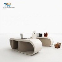 Bureau de direction modulaire intelligent en MDF de luxe pour espace de travail