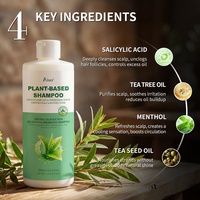 Shampo Rambut Herbal Menenangkan Kulit Kepala Iritasi, Membersihkan Secara Mendalam, Menyegarkan dengan Ganoderma dan Tea Tree untuk Penggunaan Barbershop