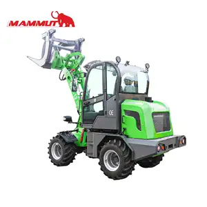 MAMMUT Wl12 1 Ton Loading Heavy Machine Agricultural Front Wheel Loader With Lawn Mower
