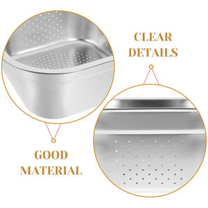 Çok Amaçlı Mutfak Süzgeç Saklama Kutusu Lavabo Düzenleyici Dayanıklı Metal Paslanmaz Çelik Kare Süzgeç Sepet - Product Image 3