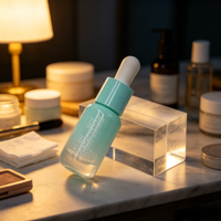 Flacon en verre pour soins de la peau avec compte-gouttes, conteneur rechargeable pour huiles essentielles, emballage cosmétique personnalisé pour huiles essentielles, sérums et parfums