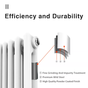 <span class=keywords><strong>Radiateur</strong></span> traditionnel blanc à 4 colonnes en acier <span class=keywords><strong>Radiateur</strong></span> d'eau pour <span class=keywords><strong>chauffage</strong></span> <span class=keywords><strong>central</strong></span> Tuyau d'acier au sol vertical <span class=keywords><strong>Chauffage</strong></span> à circulation d'eau - Product Image 3
