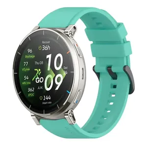 Correa de silicona L7 para Huawei Watch 5 4 GT6-5-4 de 46 mm, cómoda correa para Amazfit Active Max 3-2-Max/Balance 2-1 - Product Image 2