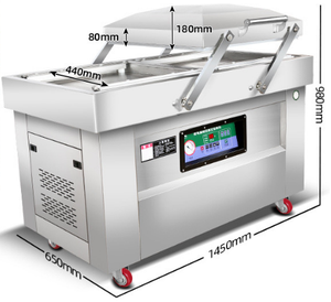 Machine de mise sous vide industrielle à double chambre, machine de mise sous vide commerciale pour aliments, viande, riz, emballage sous vide alimentaire - Product Image 1