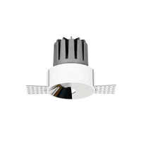 Lifong - Foco LED Empotrable COB Cuadrado Moderno Sin Marco, 10W, Regulable, para Techo, Pared, Interior, Aluminio, 90 CRI, IP20