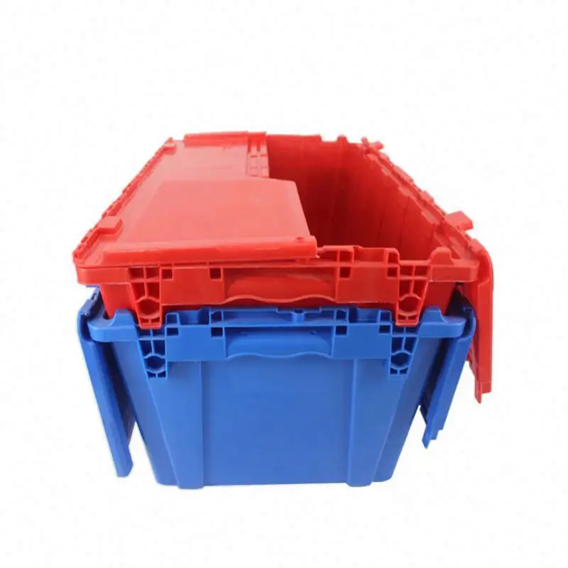 カバー付き中国プロの新しいPP食品グレードの積み重ね可能なプラスチックフルーツボックス