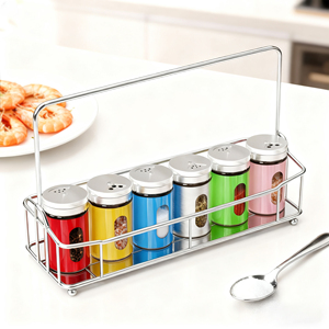 Lot de 4 pots d'assaisonnement pour condiments de <span class=keywords><strong>luxe</strong></span> 90ml Bouteille en verre pour cuisine, sel et poivre avec boîte cadeau - Product Image 5