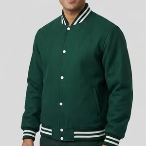 Veste universitaire bleu marine pour homme, style preppy, col rabattu, coupe classique, bouton unique, couleur unie, idéale pour l'automne, en vente - Product Image 5