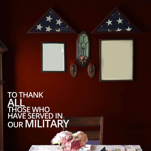 Vitrine murale en bois massif pour drapeau commémoratif avec base - Cadre pour drapeau funéraire avec façade en verre véritable - Product Image 5