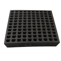 Insert en mousse EVA noire pour billes d'acier, découpé au laser CNC, doublure en mousse personnalisée sur mesure