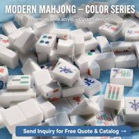 Tuiles de Mahjong en Acrylique Blanc pour le Jeu Américain, Couleurs Personnalisables Disponibles, Vente en Gros Directe Usine à Prix Abordable