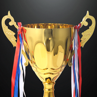 Ventes mensuelles JZ dépassant 10 000  Trophée de sport en métal plaqué or personnalisé 3D pour le football, le basketball, le tennis