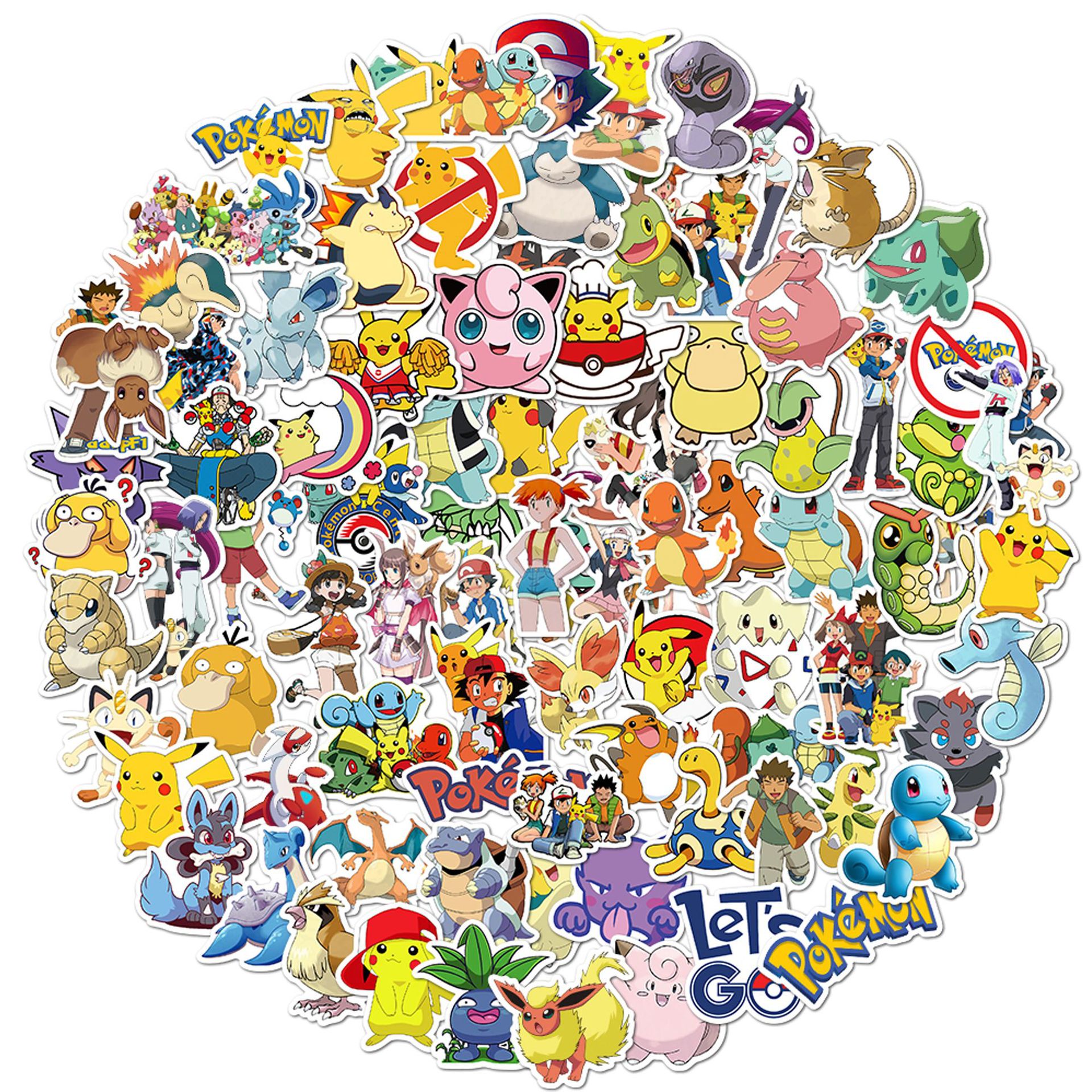 100 шт./сумка мультфильм Pokemo Граффити стикер мотоцикл чемодан Водонепроницаемый ПВХ наклейки