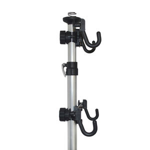 Support de vélo vertical du sol au plafond, réglable de 1,75 à 3,2 m, support de rangement pour vélo avec 30 °   Crochets rotatifs pour 2 vélos - Product Image 4