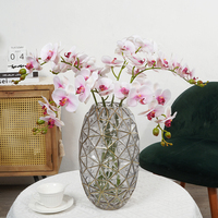 Fleurs artificielles en soie faites à la main, azalées et orchidées blanches, toucher réel, douces, longue durée, style moderne, pour Thanksgiving et Noël