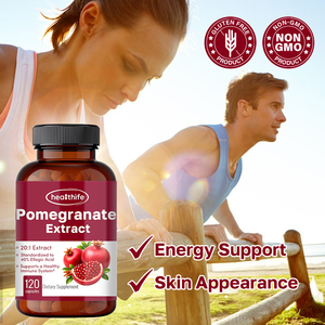 Capsules d'extrait <span class=keywords><strong>de</strong></span> grenade Healthife 20:1 <span class=keywords><strong>40</strong></span>% d'acide ellagique Fabricant OEM sous marque privée - Product Image 4