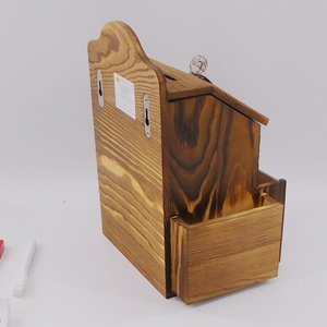 Urna de Madera de <span class=keywords><strong>Pino</strong></span> Personalizada al por Mayor, Estilo Religioso, con Sugerencias de Donación, para Manualidades en Madera, Cajas de Madera y Letreros de Pared - Product Image 5