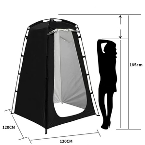 Tente de <span class=keywords><strong>Douche</strong></span> Privée Personnalisée en Tissu 190T Enduit Argenté, Abri Solaire, Cabine d'Essayage Extérieure, Tente Toilettes Portable - Product Image 6