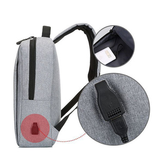 Custom Logo Anti-Theft <b>Black</b> Nylon Laptop <b>Backpack</b> with USB Waterproof Office <b>School</b> Bags New Designer <b>Backpacks</b> Zipper Closure - Product Image 3