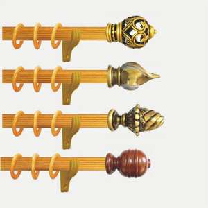 Tringles à rideaux modernes et élégantes en bois pour le salon - Product Image 6