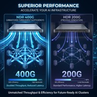 Tout nouveau commutateur InfiniBand NDR 400G Quantum-2 MQM9790-NS2R de NVIDIA, 32 OSFP, 1U, C2P Airflow pour centre de données de calcul haute performance (HPC) et intelligence artificielle (IA)
