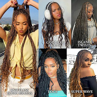 Julianna Vente en Gros 20 Pouces Couleurs 1B 27 30 350 613 BUG Sans Trame Super Ondulé Bohème Cheveux Synthétiques à Tresser Cheveux en Vrac Extension