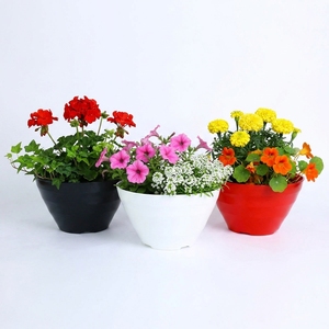Wholesale Heavy Duty PP Plastic <b>Rectangular</b> Window Box Planters Wavy Textured Trough <b>Pots</b> for Balcony Decor Factory - Product Image 1