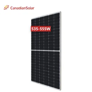 O mais popular canadense HiKu6-CS6W-MS 182MM 144 pilhas 535-555W mono painel solar com desconto grande