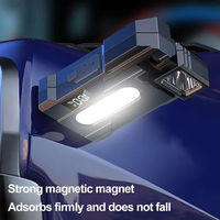 Lampe de travail USB rechargeable avec affichage numérique, rotative multi-angles, LED rouge et bleue de signalisation, catégorie de produit : lampes de poche et torches
