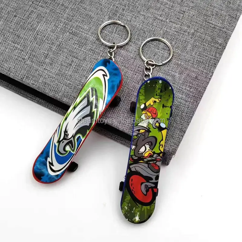 Promotional OEM Finger Skateboards Keyring Backpack Decoration Keychain and Ski Sport Shop Company Activities Giveaway Toys