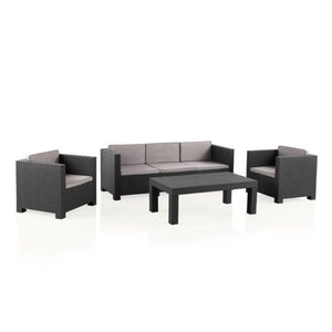 Set da Giardino Diva Tropea - Design Elegante con Divano a Tre Posti, Due Comode Poltrone e Tavolino Rettangolare - Product Image 2