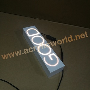 Letrero LED Acrílico para Interiores con Borde Iluminado y Logotipo, Soporte de Exhibición Iluminado de Bajo Consumo para Mostrador y Montaje en Pared - Product Image 5