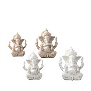 MSH Fun Southeast Asian Ganesha Thai Style Resin <b>Elephant</b> Figurine for Birthday Anniversary Chinese New Year-Bookshelf <b>Decor</b> - Product Image 3