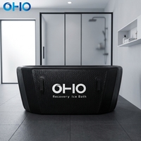 Baignoire de plongeon froid OHO prête pour refroidisseur d'eau, réservoir de bain de glace gonflable avec système de récupération à température contrôlée