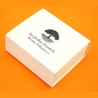 Conception d'emballage de savon de logo personnalisé boîte de tiroir en carton blanc imprimé en couleur boîte d'emballage de savon