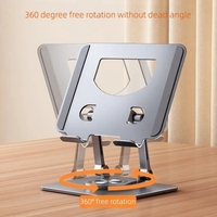 Support de tablette portable pliable à rotation de 360 degrés support de téléphone portable réglable en acier raffiné pour une utilisation intérieure à la maison