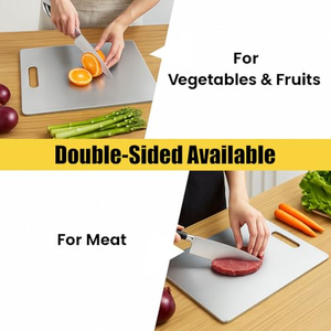 Planches à découper en acier inoxydable, planche à découper double face, planche à découper en titane pour la cuisine, logo personnalisé OEM - Product Image 5
