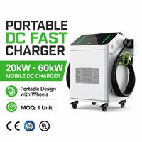 Chargeur rapide DC mobile pour véhicules électriques 20 kW, 30 kW, 40 kW, CCS, GB/T, CHAdeMO, NACS, écran tactile 7 pouces, OCPP, station de recharge commerciale pour véhicules électriques