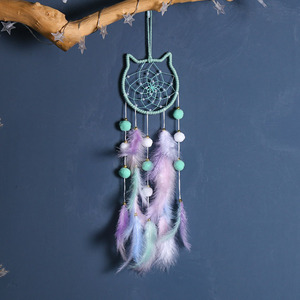 Decorazione da parete appesa a parete, Baby camera da letto Deco LED gatto luna Star acchiappasogni grandi dreamcatcher arredamento moderno per la casa - Product Image 2