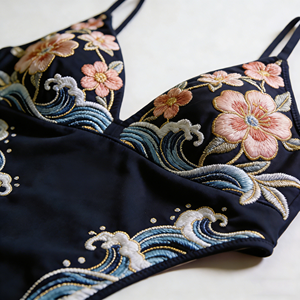 Costumi da bagno in tessuto <span class=keywords><strong>di</strong></span> alta qualità da donna <span class=keywords><strong>di</strong></span> <span class=keywords><strong>lusso</strong></span> 2025 con taglio a schiena e schiena glitterato <span class=keywords><strong>Bikini</strong></span> con cravatta personalizzata - Product Image 6