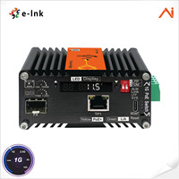 Mini Convertidor de Medios de Fibra Óptica PoE+ Industrial Inteligente con IA y Gestión Inteligente, con Amplificador de Voltaje y Funciones de Software Opcionales