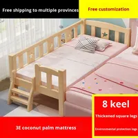 Lit superposé pour enfants en bois massif avec barrière de sécurité, design minimaliste moderne, options pour nourrissons, tout-petits et enfants
