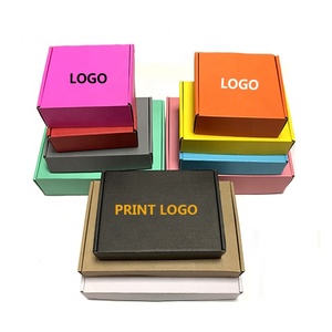 logo print custom clothing shipping box folding corrugated mailing post packaging postage box kraft mailer brown shipping boxes