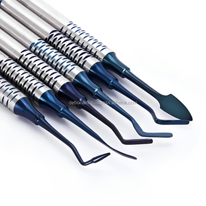 Ensemble d'instruments de restauration dentaire professionnels en titane bleu, outils de remplissage composite, fournisseur en gros - Product Image 3