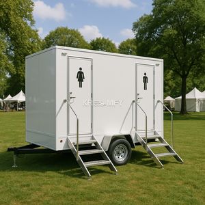 Conteneurs de toilettes mobiles 8 postes 2025 avec salle de douche intégrée pour le nettoyage - Product Image 1