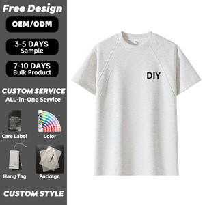 Summer 100% Cotton Fabric Basic Casual Style Various Solid Color 230 Grams Round Neck Plain T Shirt - Product Image 1