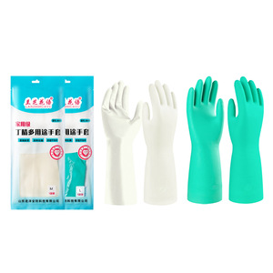 Gants multi-usages en nitrile Lanzhihuayu, taille M L, épaissis, texturés, de qualité alimentaire, pour la cuisine, la vaisselle, résistants à l'usure et à l'huile - Product Image 1